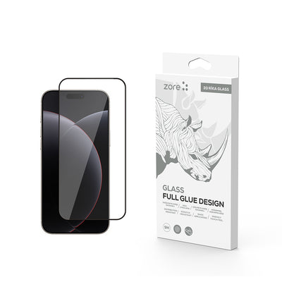 Apple iPhone 17 Pro Zore Rika Premium Temperli Cam Ekran Koruyucu Şeffaf