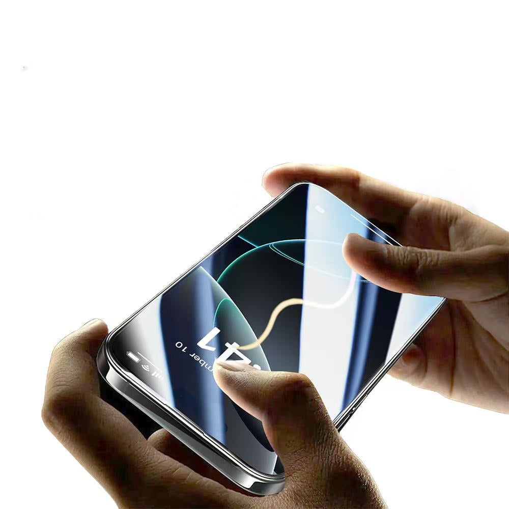 Apple iPhone 17 Zore 3D Oliv HD Temperli Cam Ekran Koruyucu + Kolay Uygulama Aparatı Şeffaf