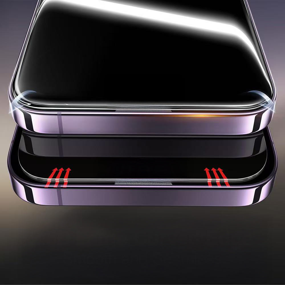 Apple iPhone 17 Zore 3D Oliv HD Temperli Cam Ekran Koruyucu + Kolay Uygulama Aparatı Şeffaf