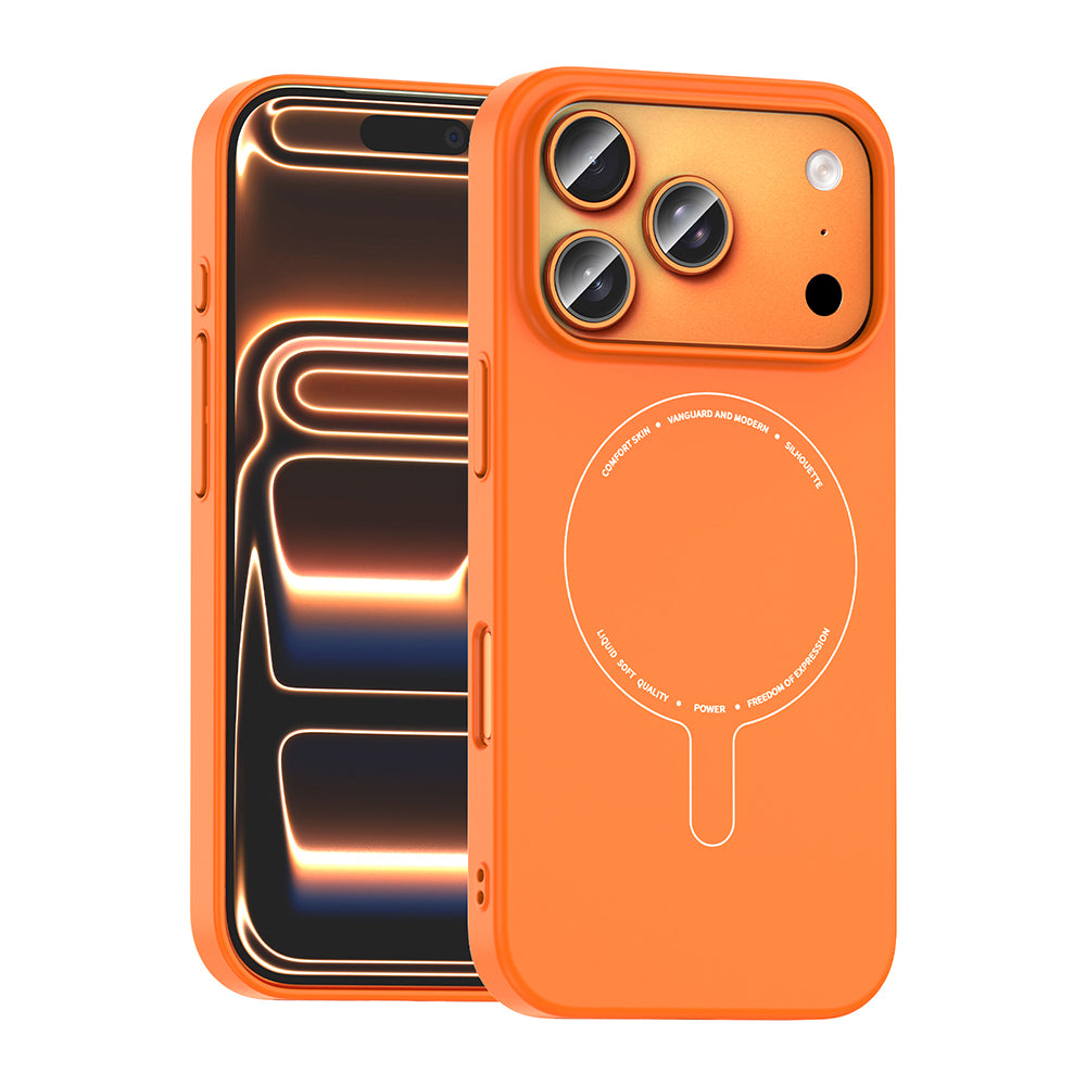 Apple iPhone 18 Pro Kılıf M-Safe Şarj Özellikli Kamera Korumalı Zore Elio Sert PC Kapak