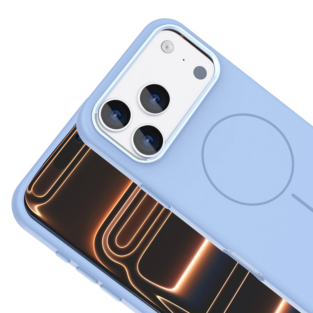 Apple iPhone 18 Pro Kılıf M-Safe Şarj Özellikli Metal Kamera Çerçeveli Zore Edi Silikon Kapak