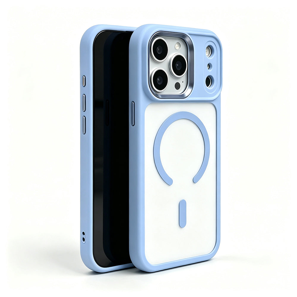 Apple iPhone 18 Pro Kılıf Wireless Şarj Özellikli Zore Krom M-safe Silikon Kapak