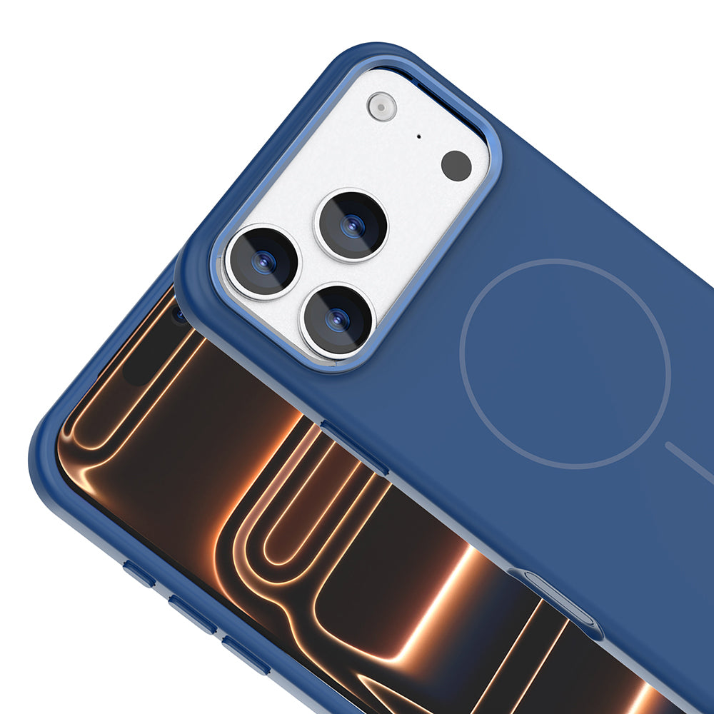 Apple iPhone 18 Pro Max Kılıf M-Safe Şarj Özellikli Metal Kamera Çerçeveli Zore Edi Silikon Kapak