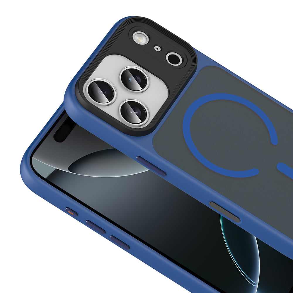 Apple iPhone 18 Pro Max Kılıf Mat Arka Yüzey Wireless Şarj Özellikli Zore Flet M-safe Kapak