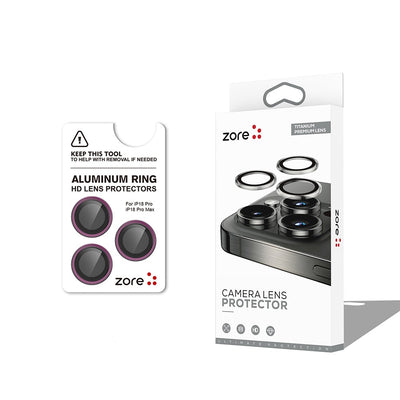 Apple iPhone 18 Pro Zore CL-12 Premium Safir Parmak İzi Bırakmayan Anti-Reflective Kamera Lens Koruyucu