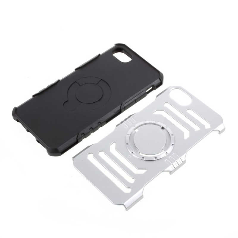 Apple iPhone 5 Kılıf Zore 2 in 1 Kol Bandı Füme