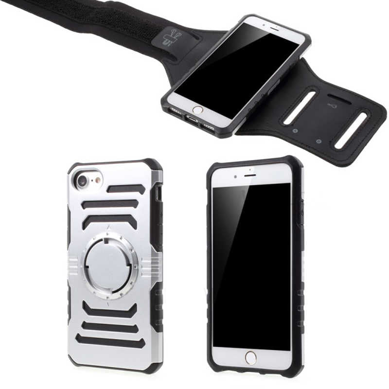 Apple iPhone 5 Kılıf Zore 2 in 1 Kol Bandı Gold