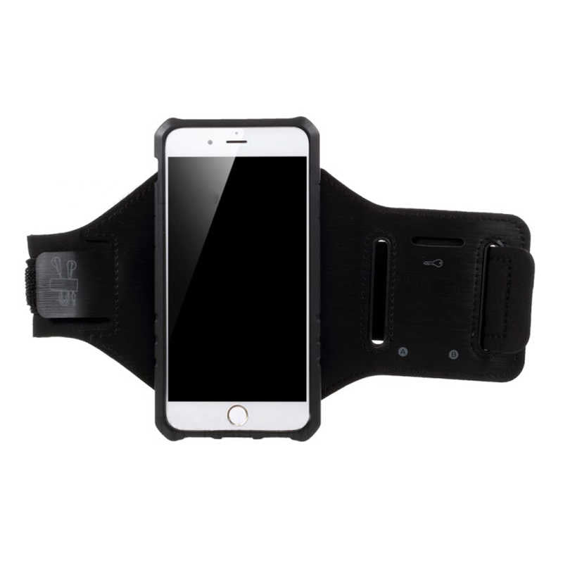 Apple iPhone 5 Kılıf Zore 2 in 1 Kol Bandı Gri