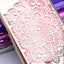 Apple iPhone 5 Kılıf Zore Lazer Çiçekli Sıvılı Silikon Pembe Açık