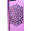Apple iPhone 5 Kılıf Zore Lazer Çiçekli Sıvılı Silikon Pembe Açık