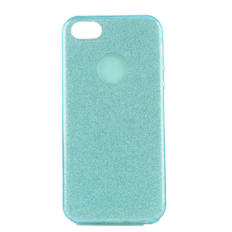 Apple iPhone 5 Kılıf Zore Shining Silikon Gümüş