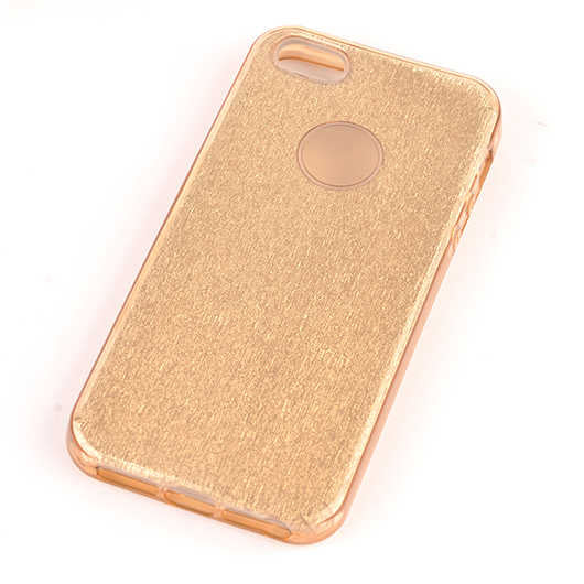 Apple iPhone 5 Kılıf Zore Shining Silikon Gümüş