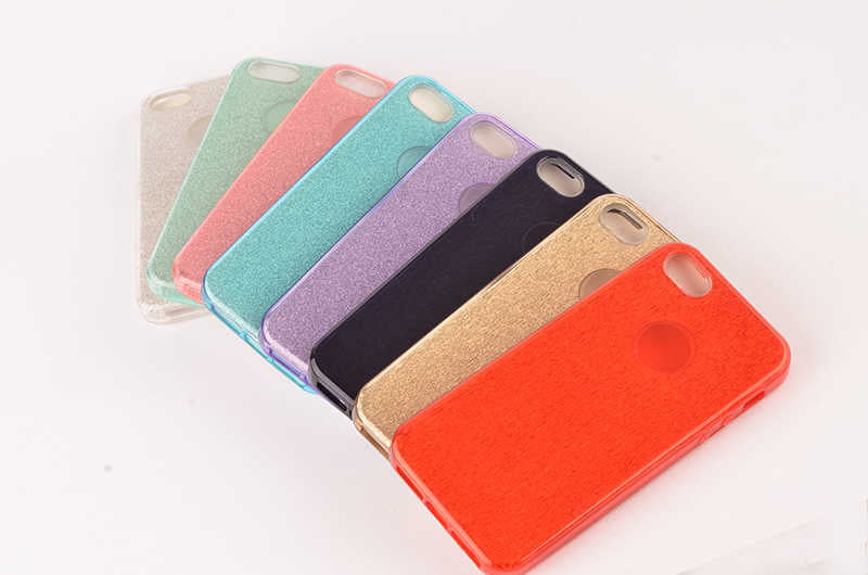 Apple iPhone 5 Kılıf Zore Shining Silikon Gümüş