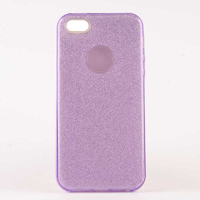 Apple iPhone 5 Kılıf Zore Shining Silikon Mor