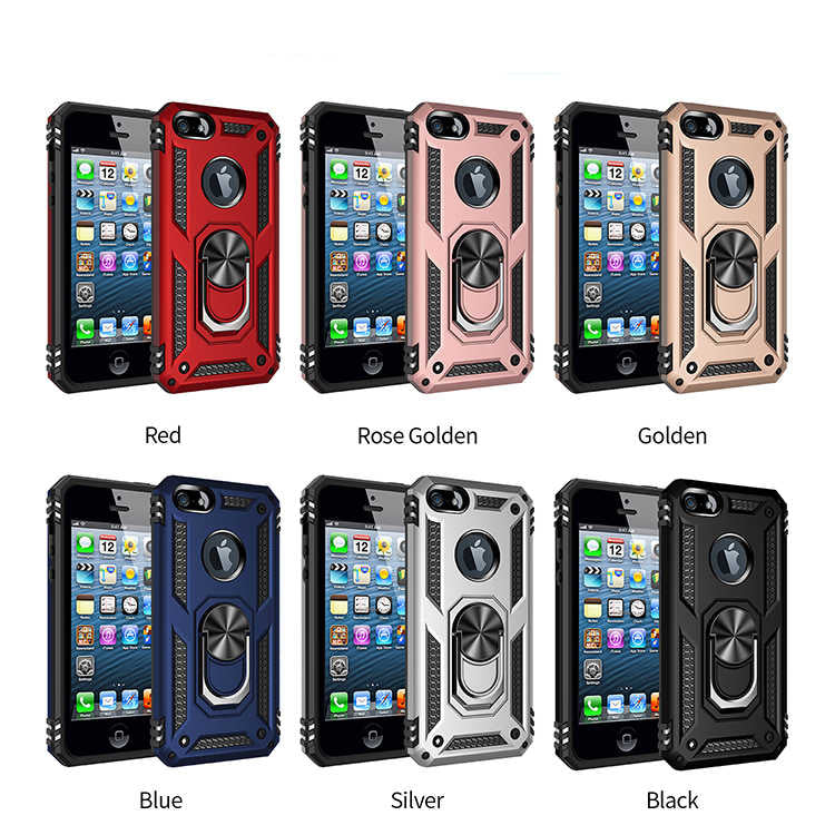Apple iPhone 5 Kılıf Zore Vega Kapak Siyah
