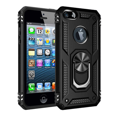 Apple iPhone 5 Kılıf Zore Vega Kapak Siyah
