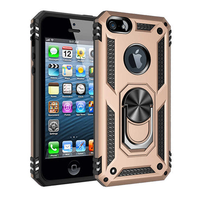 Apple iPhone 5 Kılıf Zore Vega Kapak Gold
