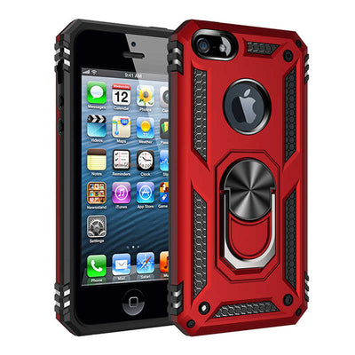 Apple iPhone 5 Kılıf Zore Vega Kapak Kırmızı