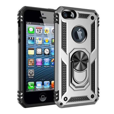 Apple iPhone 5 Kılıf Zore Vega Kapak Gri
