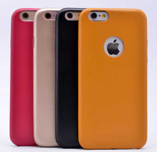 Apple iPhone 6 Kılıf Zore 1-1 Deri Soft Kapak Siyah