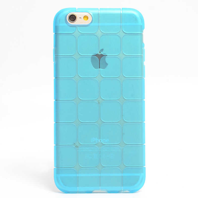 Apple iPhone 6 Kılıf Zore Kare Kabartmalı Silikon Pembe