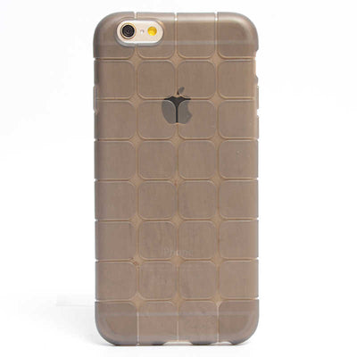 Apple iPhone 6 Kılıf Zore Kare Kabartmalı Silikon Siyah