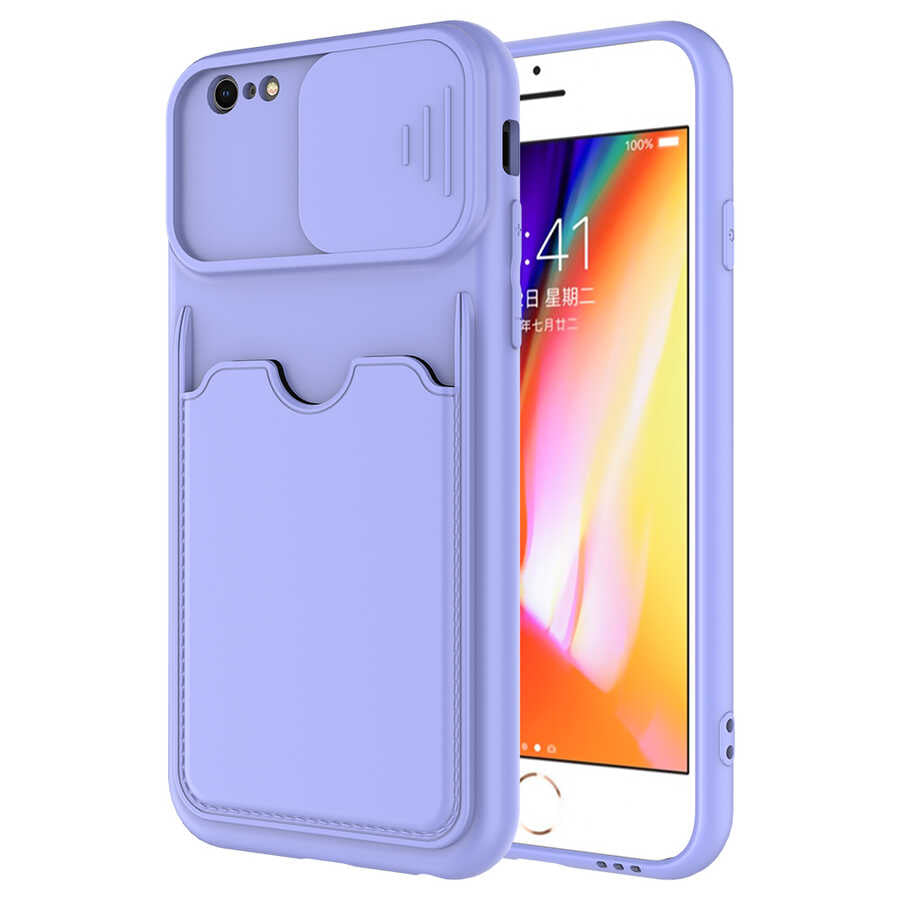 Apple iPhone 6 Kılıf Zore Kartix Kapak Lila