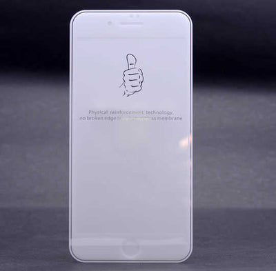 Apple iPhone 6 Plus Zore Kenarları Kırılmaya Dayanıklı Cam Ekran Koruyucu Siyah