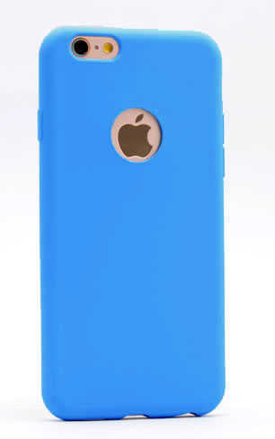 Apple iPhone 6 Plus Kılıf Zore Premier Silikon Kapak Mavi