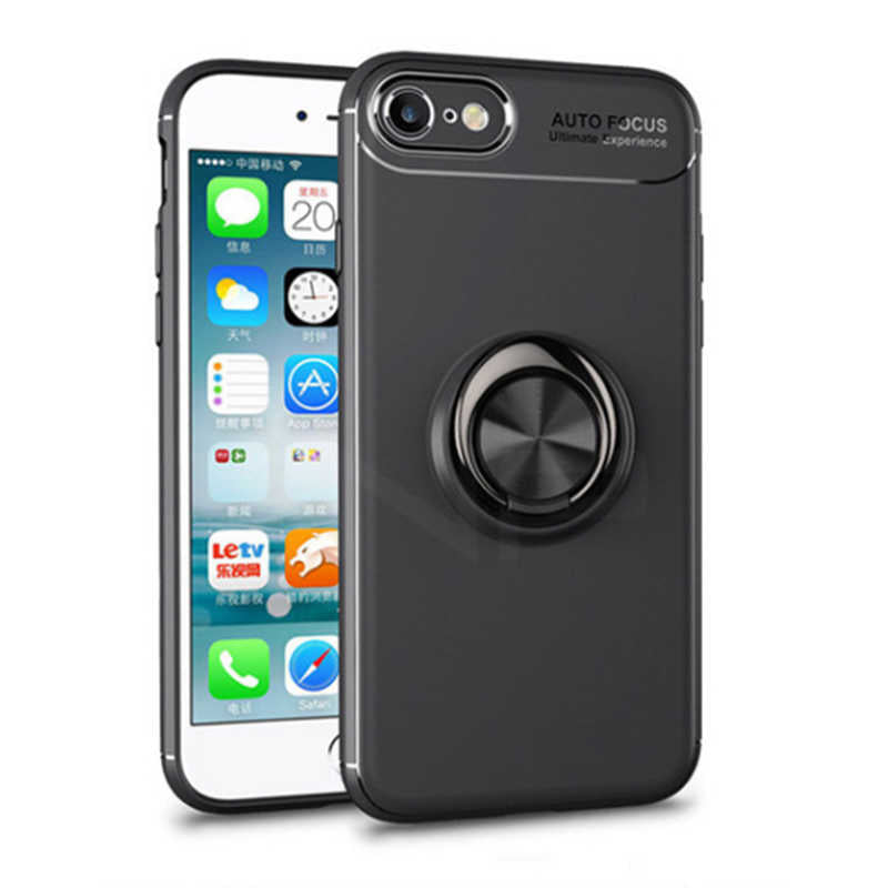 Apple iPhone 6 Plus Kılıf Zore Ravel Silikon Kapak Siyah-Mavi