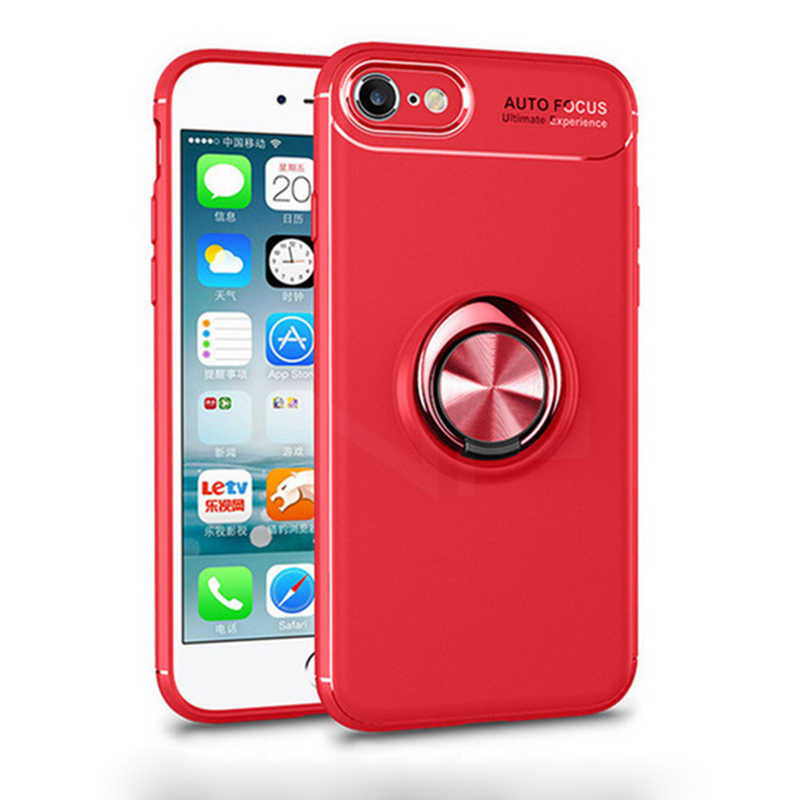 Apple iPhone 6 Plus Kılıf Zore Ravel Silikon Kapak Siyah-Kırmızı