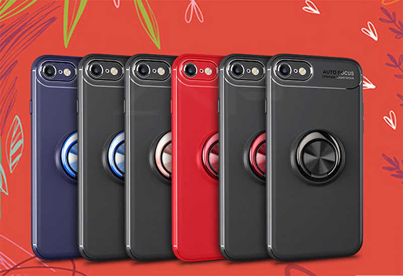 Apple iPhone 6 Plus Kılıf Zore Ravel Silikon Kapak Siyah-Mavi