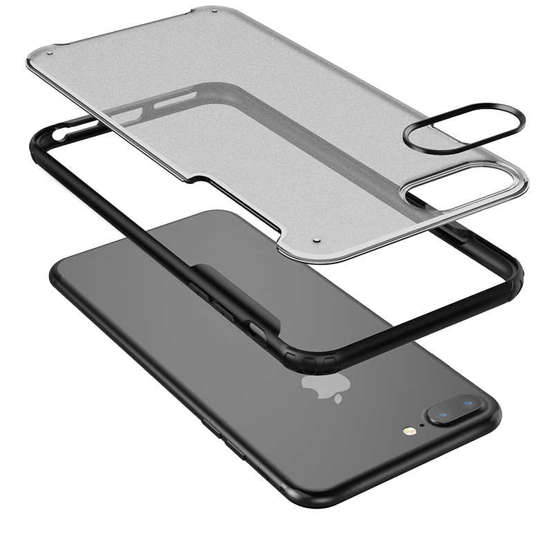 Apple iPhone 6 Plus Kılıf Zore Volks Kapak Siyah