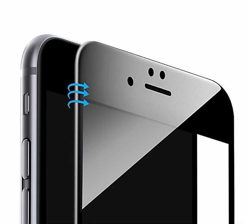 Apple iPhone 6 Zore 3D Latte Cam Ekran Koruyucu Siyah