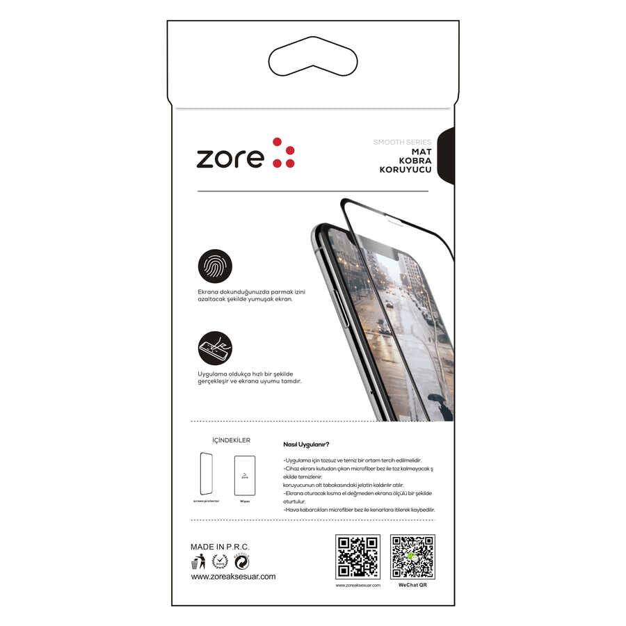 Apple iPhone 6 Zore Mat Kobra Ekran Koruyucu Siyah