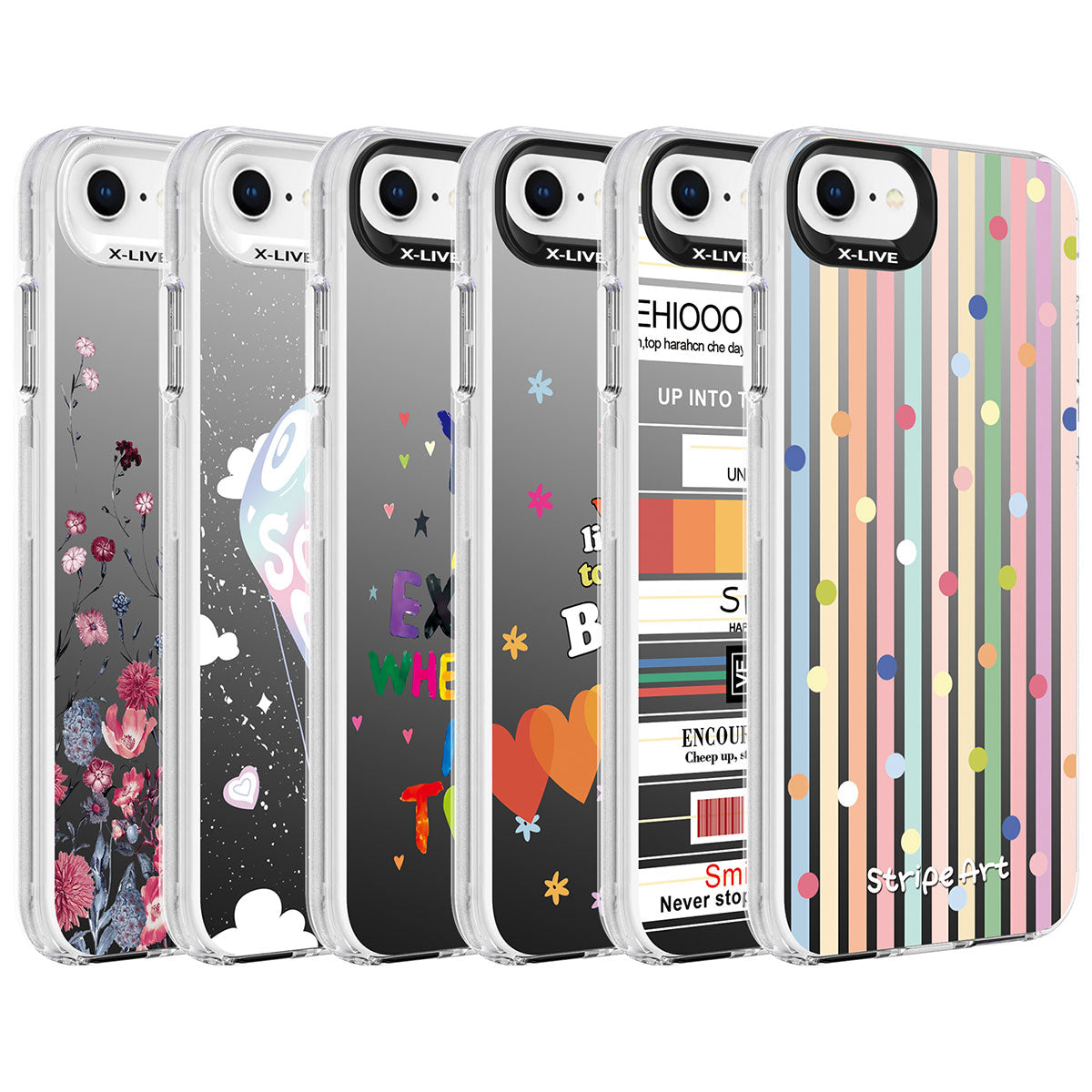 Apple iPhone 7 Kılıf Desenli Zore Silver Sert Kapak Mottolar