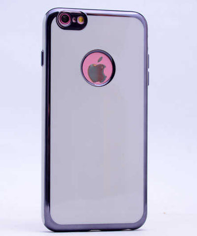 Apple iPhone 7 Kılıf Zore Arkası Parlak 360 Silikon Siyah-Rose Gold