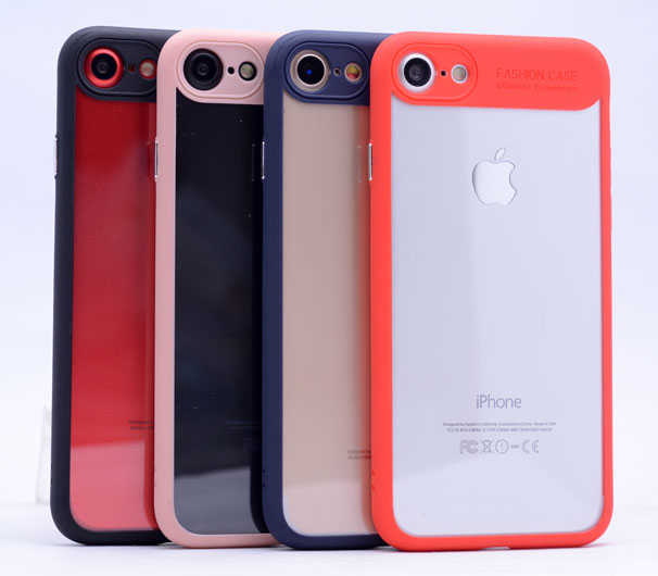 Apple iPhone 7 Kılıf Zore Buttom Kapak Mavi