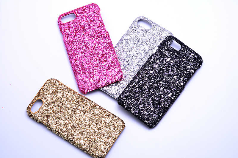 Apple iPhone 7 Kılıf Zore Caselogy Simli Kapak Gold