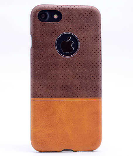 Apple iPhone 7 Kılıf Zore Derili Deku Silikon Siyah