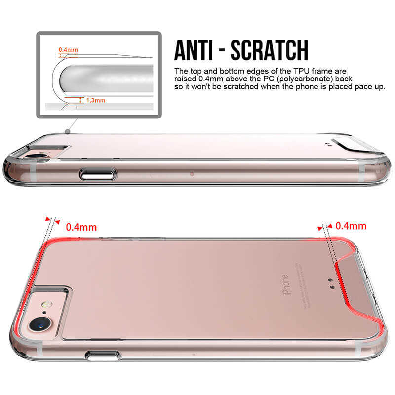 Apple iPhone 7 Kılıf Zore Gard Silikon Renksiz