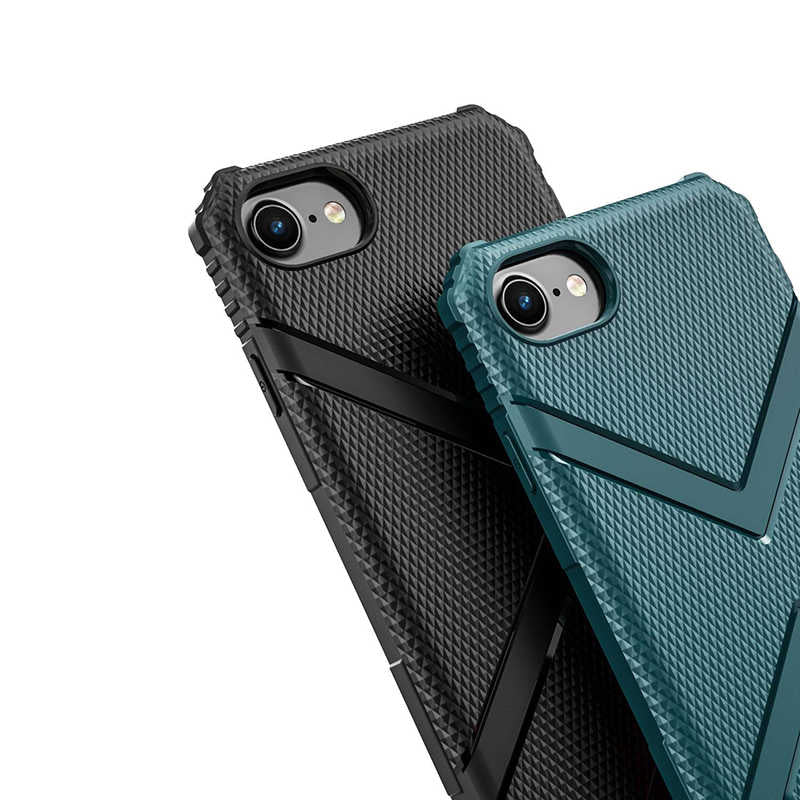 Apple iPhone 7 Kılıf Zore Hank Silikon Koyu Yeşil