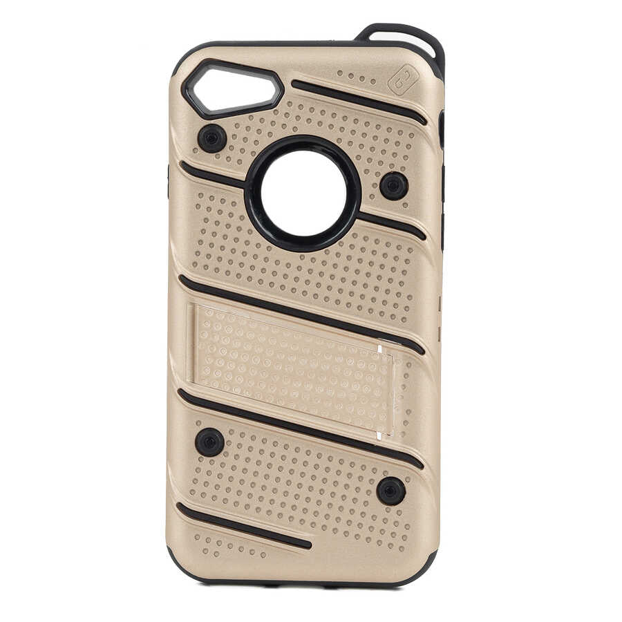 Apple iPhone 7 Kılıf Zore İron Kapak Gold