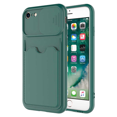 Apple iPhone 7 Kılıf Zore Kartix Kapak Koyu Yeşil