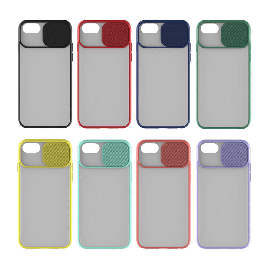 Apple iPhone 7 Kılıf Zore Lensi Kapak Pembe Açık