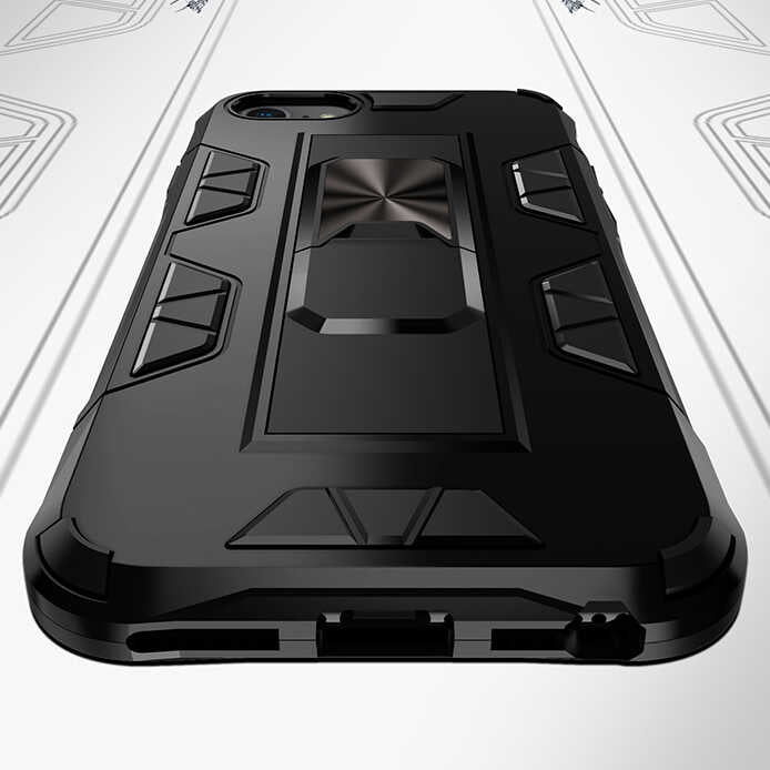 Apple iPhone 7 Kılıf Zore Volve Kapak Siyah