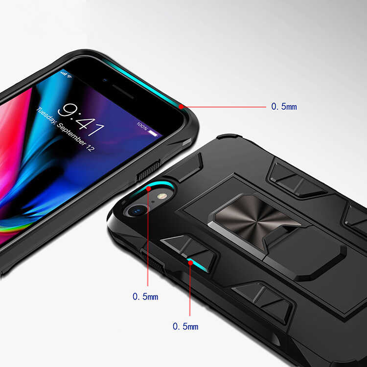 Apple iPhone 7 Kılıf Zore Volve Kapak Gold