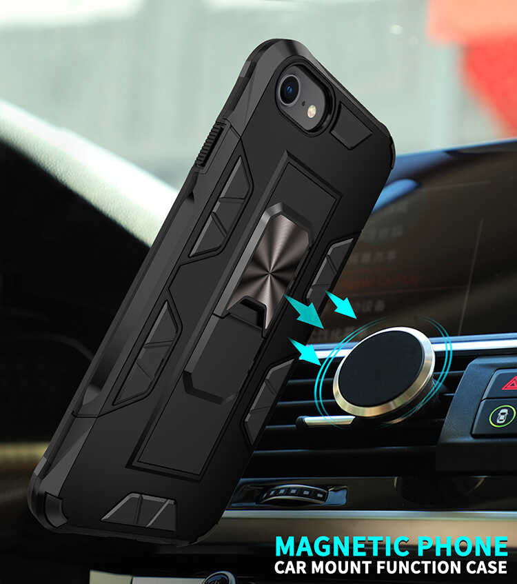 Apple iPhone 7 Kılıf Zore Volve Kapak Gri