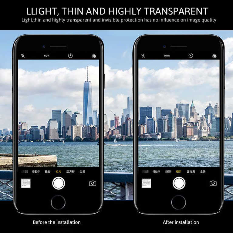 Apple iPhone 7 Plus Zore Kamera Lens Koruyucu Cam Filmi Renksiz
