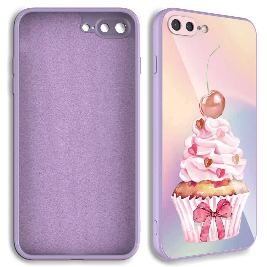 Apple iPhone 7 Plus Kılıf Kamera Korumalı Desenli Sert Silikon Zore Epoksi Kapak NO4